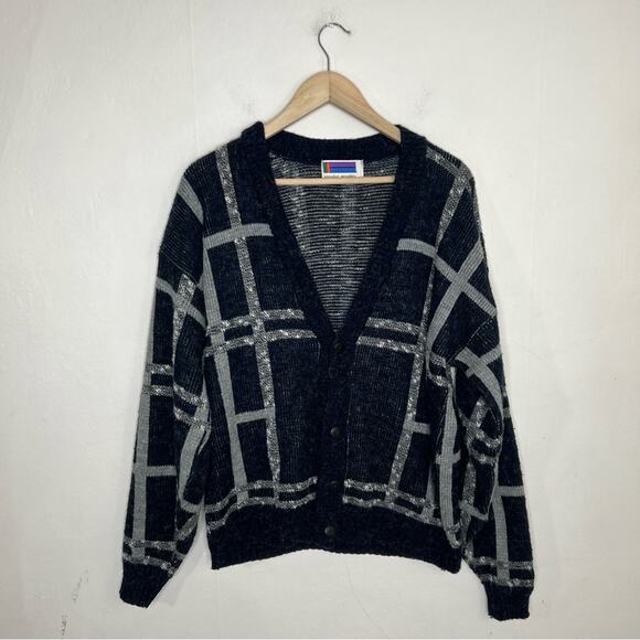 Vintage Sweater Graphix Grandpa Cardigan Size Large - Picture 11 of 11